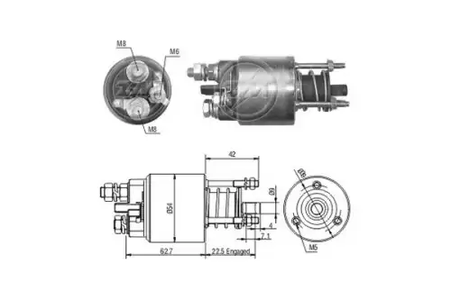Тяговое реле, стартер ZM6395 MESSMER