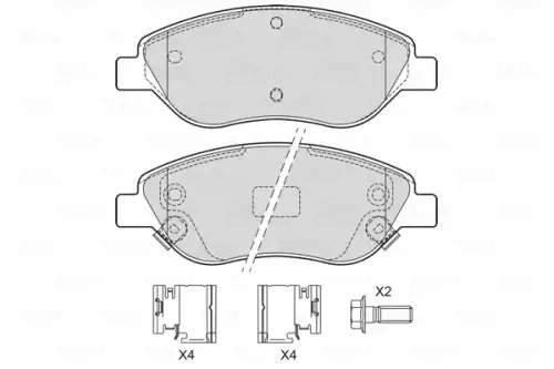 Тормозные колодки дисковые VALEO 601745