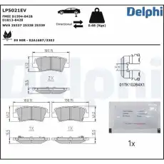 Тормозные колодки дисковые DELPHI LP5021EV