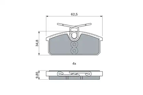 Тормозные колодки дисковые BOSCH 0 986 424 275