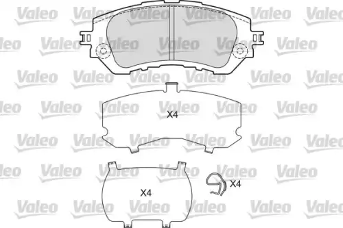 Тормозные колодки дисковые передняя ось VALEO 601668