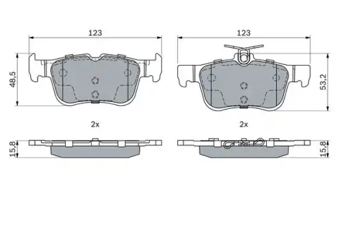 Тормозные колодки дисковые BOSCH 0 986 494 888