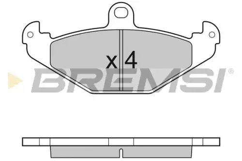 Тормозные колодки дисковые задняя ось BREMSI BP3033