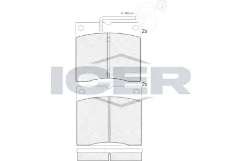 Тормозные колодки дисковые передняя ось задняя ось ICER 151223