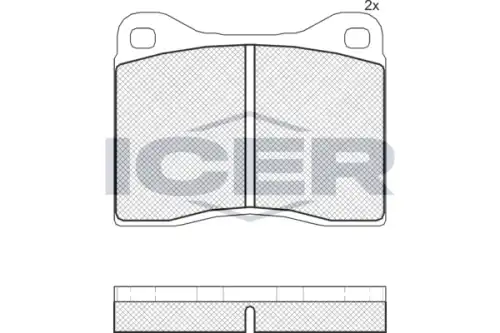 Тормозные колодки дисковые передняя ось ICER 170513-005