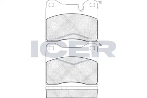 Тормозные колодки дисковые передняя ось ICER 171240
