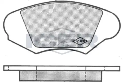 Тормозные колодки дисковые передняя ось ICER 180001