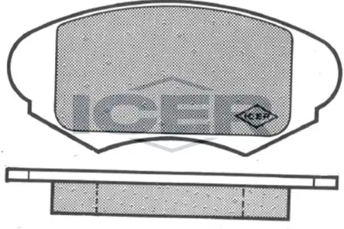 Тормозные колодки дисковые передняя ось ICER 180004