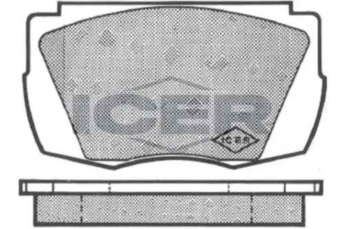 Тормозные колодки дисковые передняя ось ICER 180006