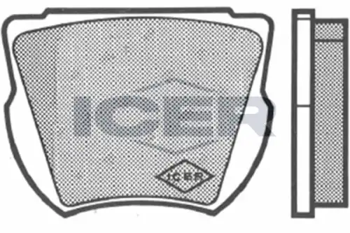 Тормозные колодки дисковые передняя ось ICER 180007