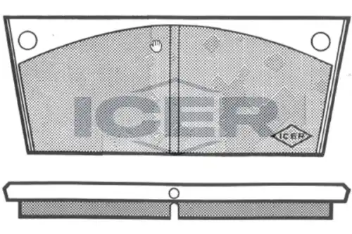 Тормозные колодки дисковые передняя ось ICER 180019