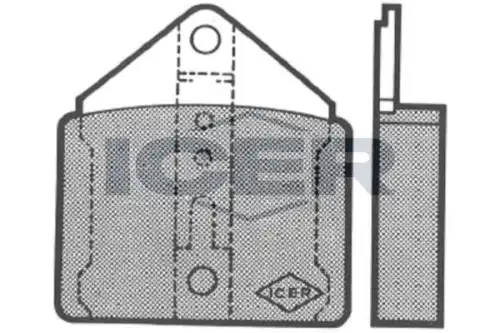 Тормозные колодки дисковые передняя ось ICER 180027