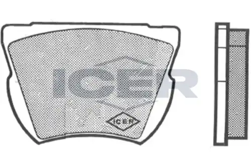 Тормозные колодки дисковые передняя ось ICER 180031