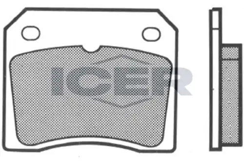 Тормозные колодки дисковые передняя ось ICER 180043