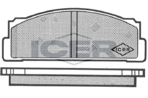 Тормозные колодки дисковые передняя ось ICER 180045