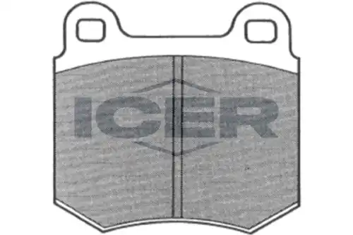 Тормозные колодки дисковые передняя ось ICER 180063