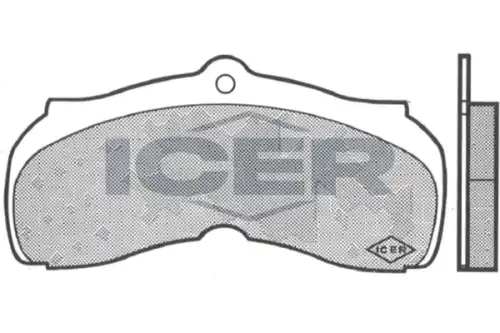 Тормозные колодки дисковые передняя ось ICER 180073