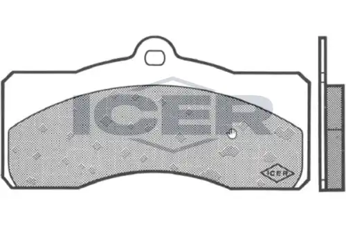Тормозные колодки дисковые передняя ось задняя ось ICER 180075