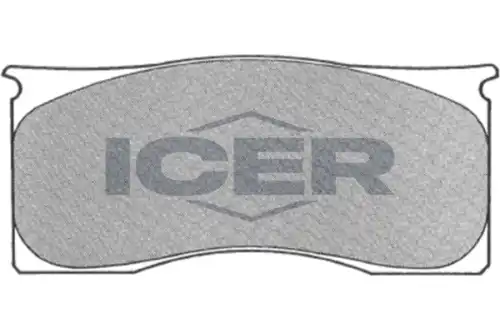 Тормозные колодки дисковые передняя ось ICER 180076