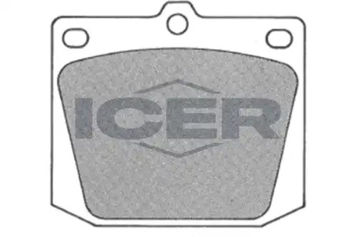 Тормозные колодки дисковые передняя ось ICER 180096