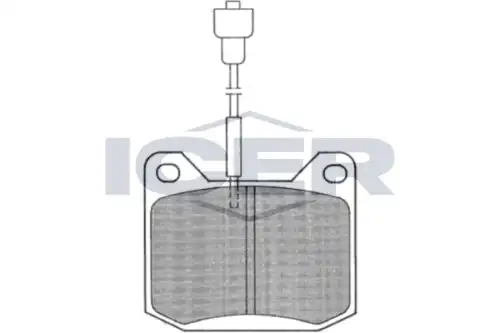 Тормозные колодки дисковые передняя ось ICER 180100