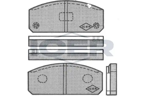Тормозные колодки дисковые передняя ось ICER 180108V