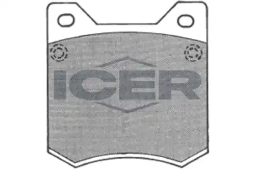 Тормозные колодки дисковые передняя ось ICER 180126