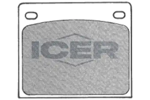 Тормозные колодки дисковые передняя ось ICER 180165
