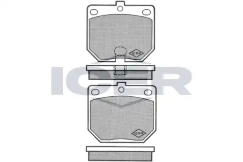 Тормозные колодки дисковые передняя ось ICER 180190