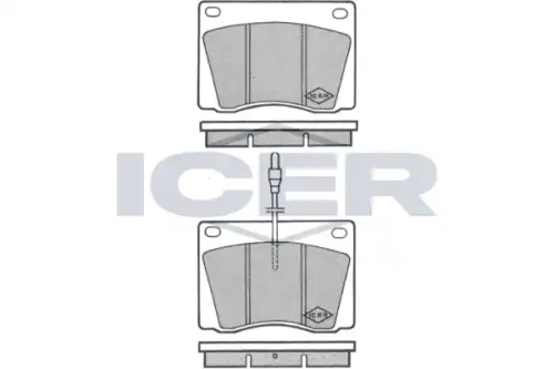 Тормозные колодки дисковые передняя ось ICER 180205