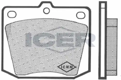 Тормозные колодки дисковые передняя ось ICER 180227