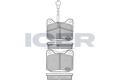 Тормозные колодки дисковые передняя ось ICER 180249