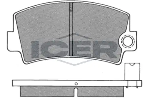 Тормозные колодки дисковые передняя ось ICER 180320