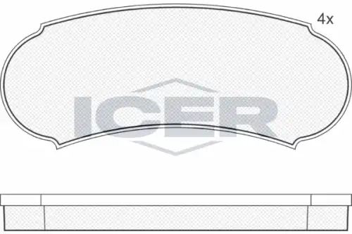 Тормозные колодки дисковые передняя ось ICER 191050