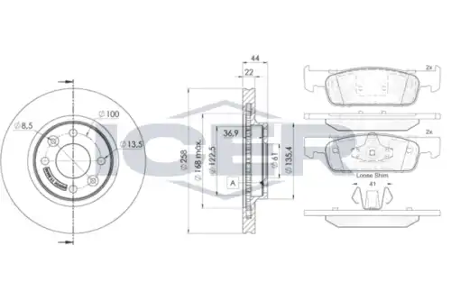 Тормозной диск ICER 32115-3108