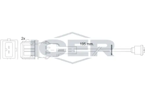 Датчик тормозных колодок ICER 610443 E C