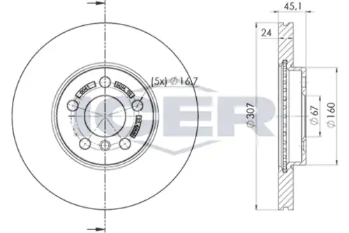 Тормозной диск ICER 78BD0041