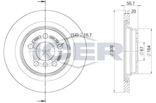 Тормозной диск ICER 78BD0044