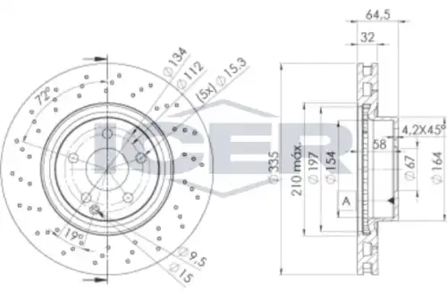 Тормозной диск ICER 78BD3056