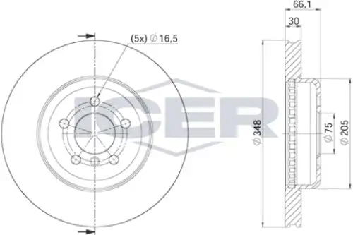 Тормозной диск ICER 78BD3554
