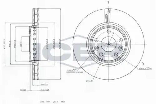 Тормозной диск ICER 78BD4162