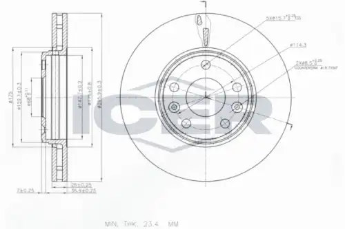 Тормозной диск ICER 78BD4668