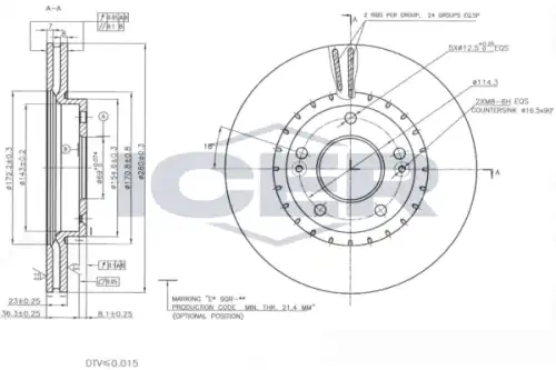 Тормозной диск ICER 78BD5182