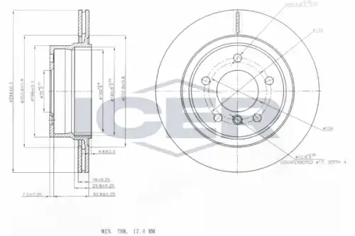 Тормозной диск ICER 78BD6087