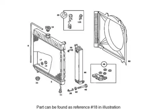 Крышка радиатора MB 1235010015