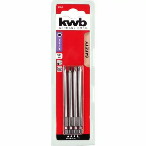 KWB Бита ROBERTSON 100мм kwb Micro 4шт 129640