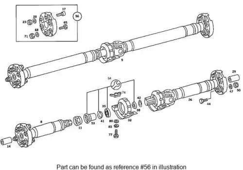 комплект муфты кардана MB 1264100515