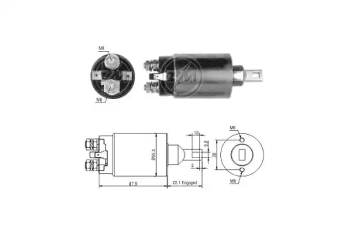 Тяговое реле, стартер ZM1891 MESSMER