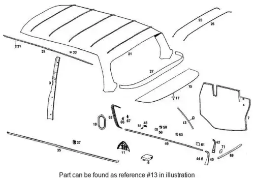 Edge Guard Section ! \MB 000 987 19 72