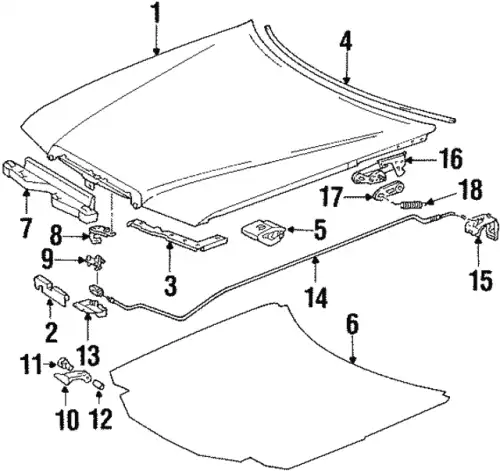 ENGINE HOOD_MOTORHAUBE 124 880 03 57 MB